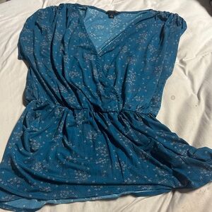Banana Republic Blue Patterned Top